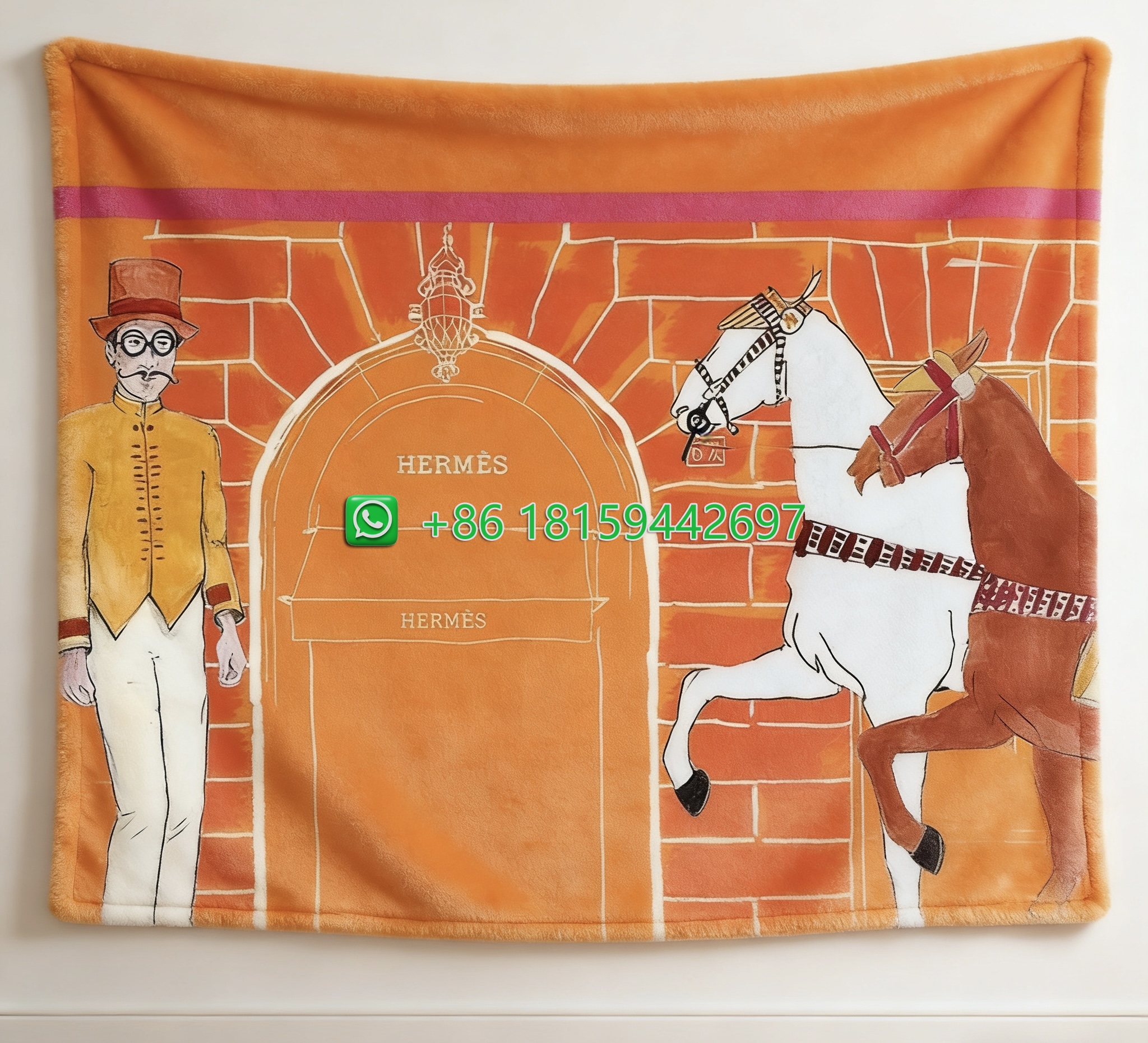 Hermes Throw Blankets